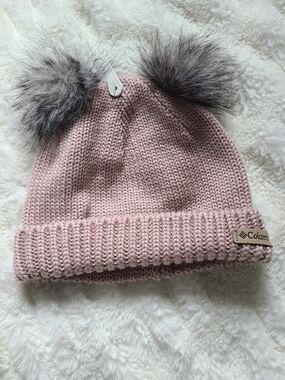 Columbia Kids Blush Pink Double Pom Beanie